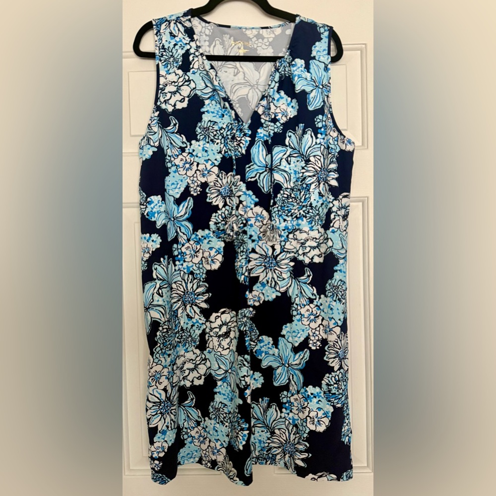 Lilly Pulitzer Johana Beach Dress Cover-Up with pockets!~XL~Bouquet All Day $108